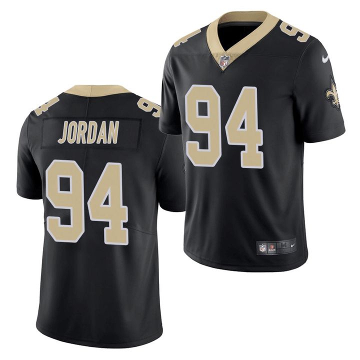 Men New Orleans Saints #94 Cameron Jordan Nike Black Vapor Limited NFL Jersey